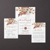 Herfst Floral Bouquet White Wedding Programme Programmakaart (Personaliseer de collectie van deze zelfstandige maker.)