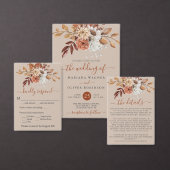 Herfst Bloemenboeket Taupe Favor Vierkante Sticker (Personaliseer de collectie van deze zelfstandige maker.)