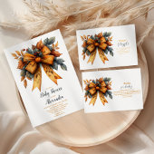 Herfst Bow Girl Baby shower Papieren Bekers