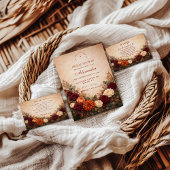 Fall Floral Romance Bridal Shower Kaart
