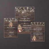 Herfst Burgundy Wine Barrel Floral Wedding Program Programmakaart (Personaliseer de collectie van deze zelfstandige maker.)