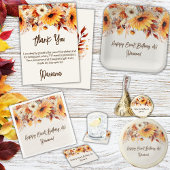 Herfst Floral Beige 25e bruiloft Jubileum Kaart