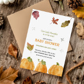 Schattigee Pumpkin Mouse Herfst Baby shower Bedankkaart