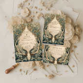 Fall Harvest Woodland Wedding RSVP Kaartje