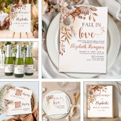 Fall in Love Fall Bridal Shower Informatiekaartje