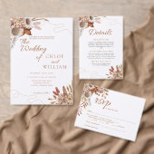 Herfst in de liefde | Boho Bloemen Trouwtafel Numm Kaart (Personaliseer de collectie van deze zelfstandige maker.)