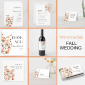 Elegant modern verbrand Sinaasappel Floral bedankt Bedankdoosjes