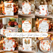Fall in Love Maple Tree Leaves Bridal Shower  Kaart