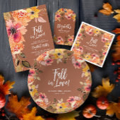 Rustiek Terracotta Herfst Bloemen Vrijgezellenfees Kaart