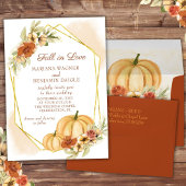 Rustic Save the Date Pumpkin Wedding Magnet