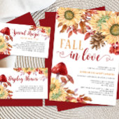 Herfst in liefde rustieke bloemenherfst Vrijgezell Papieren Bordje