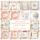 Fall in Love Baby Shower Papieren Borden Pompoenen Bordje