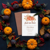 Herfst in Love Pumpkin Autumn Vrijgezellenfeest Bedankkaart