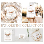 Herfst in liefde Pompoen Wildflower hart Baby show Bedankkaart