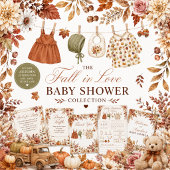 Rustieke herfst baby waslijn baby shower servetten