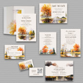 Fall Lake Neutral Woodsy Return Address Label