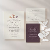 Herfst bladeren herfst bruiloft eenvoudige ontvang informatiekaartje