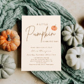 Herfst Boho Pompoen Baby shower Advies Kaart