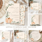 Advies en wensen Little Pumpkin Baby shower Informatiekaartje