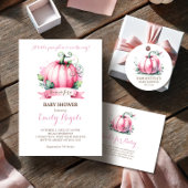 Herfst roze pompoen rond papier Onderzetter