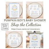 Budget Herfst Pompoen Baby shower Uitnodiging