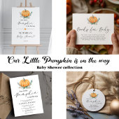 Herfst Pompoen Groene Luier Raffle Baby shower Informatiekaartje