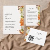 Elegante Herfst Pompoen herfst Bladeren Bruiloft Menu (Personaliseer de collectie van deze zelfstandige maker.)