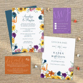 Elegant Blauw Kalligrafie Script Bruiloft RSVP Kaa Informatiekaartje