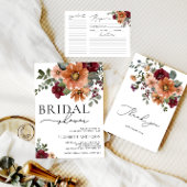 Herfst Bloemen Vrijgezellenfeest Dank u kaart