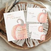 Herfst Waterverf pompoen Baby shower Ronde Sticker