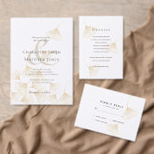 Falling Gold Ginkgo leest Wraparound Label Adreslabel Wikkel (Personaliseer de collectie van deze zelfstandige maker.)