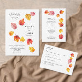 Vallende bladeren Herfst Trouwtafel nummers, Kaart (Personaliseer de collectie van deze zelfstandige maker.)