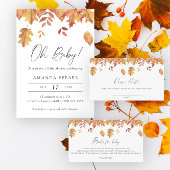 Vallende bladeren - Dank u Baby shower partij Vierkante Sticker