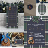 Chic elegant Fancy Bear R.L. theme Diaper Raffle Informatiekaartje