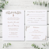 Eenvoudige Mocha Brown Mousse Satijnen Lint (Personaliseer de collectie van deze zelfstandige maker.)