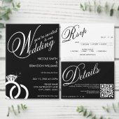 Zwart Effen Kleur Eenvoudig Minimalistisch Satijnen Lint (Personaliseer de collectie van deze zelfstandige maker.)