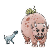 Fantasiedinosaurus Papieren Bordje