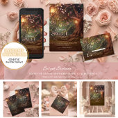 Fantasy Woodland Enchanted Forest Glow Sweet 16 Ronde Sticker