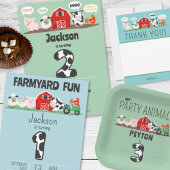 Farmyard Fun 1e Verjaardag Boerderij Dierlijke Kin Spandoek