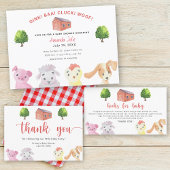 Boerderij baby shower - Dank u Bedankkaart