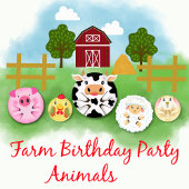 Calling All Party Animals Farm Wrapping Paper Cadeaupapier