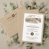 Boerderij schets kraft papier rustieke bruiloft ui kaart (Personaliseer deze collectie van deze onafhankelijke maker. Test)
