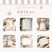 Vrijgezellenfeest van boeren op de markt informatiekaartje