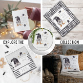 Waterverf Winter Gnome op Buffalo Check Christmas Cadeaupapier