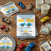 Snel & Drie Race Auto 3e Verjaardag Kaart
