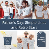 Retro sterren "Happy Vaderdag" Kaart