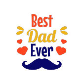 Schattige Beste Papa Ooit Typografie Kalender