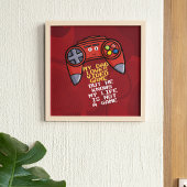 Funny Red Joystick Vaderdag Groet Magneet