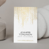 Elegant Faux Gold Confetti Stippen Patroon Spandoek