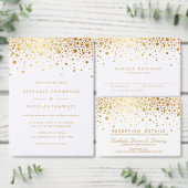 Faux Gold Foil Confetti Stippen Baby Sprinkle Kaart (Personaliseer de collectie van deze zelfstandige maker.)